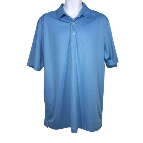 Greg Norman ML75 Play Dry Striped Golf Polo Large - Picture 1 of 7